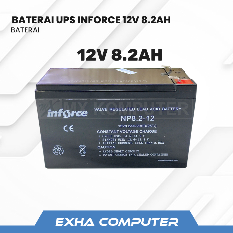 BATERAI UPS INFORCE UPS 12V8,2AH / 12V 8AH 8.2AH / 8.0A 12V