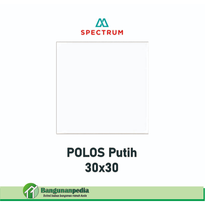 KERAMIK LANTAI PUTIH POLOS 30X30 MULIA KW 1 / G1 / GRADE 1
