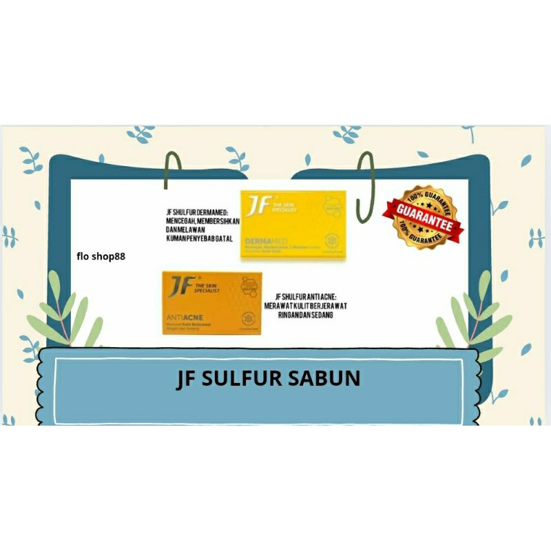 A - JF SULFUR ANTI ACNE / JF SULFUR / JF SULFUR SABUN GATAL / JF SULFUR DERMAMED / JF SULFUR UNTUK P