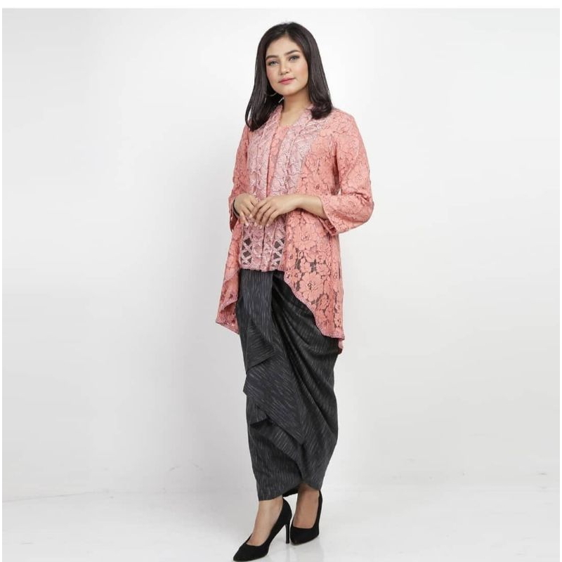 blouse brukat cardigan cantik mewah