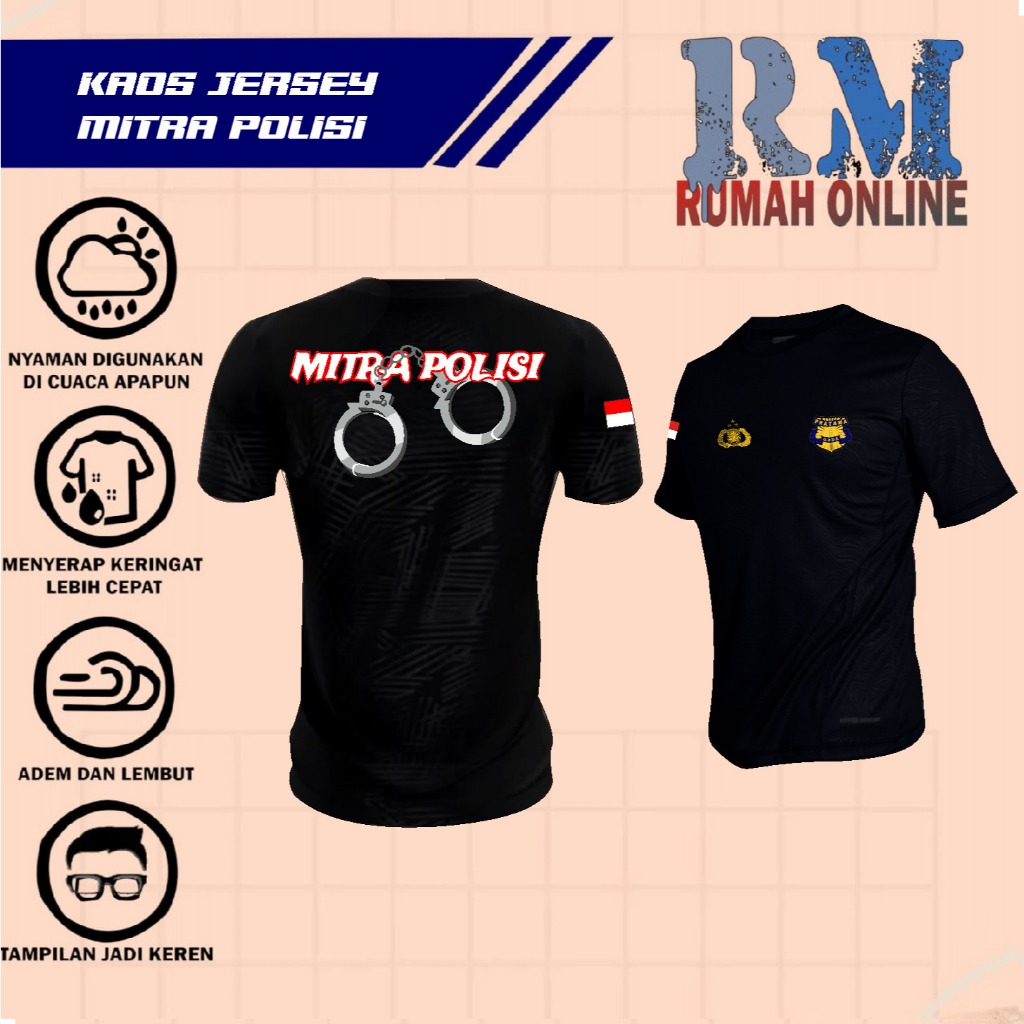 KAOS GADA PRATAMA / MITRA POLRI DRYFIT EMBOS / KAOS DRYFIT EMBOS SATPAM GADA PRATAMA / KAOS MITRA PO