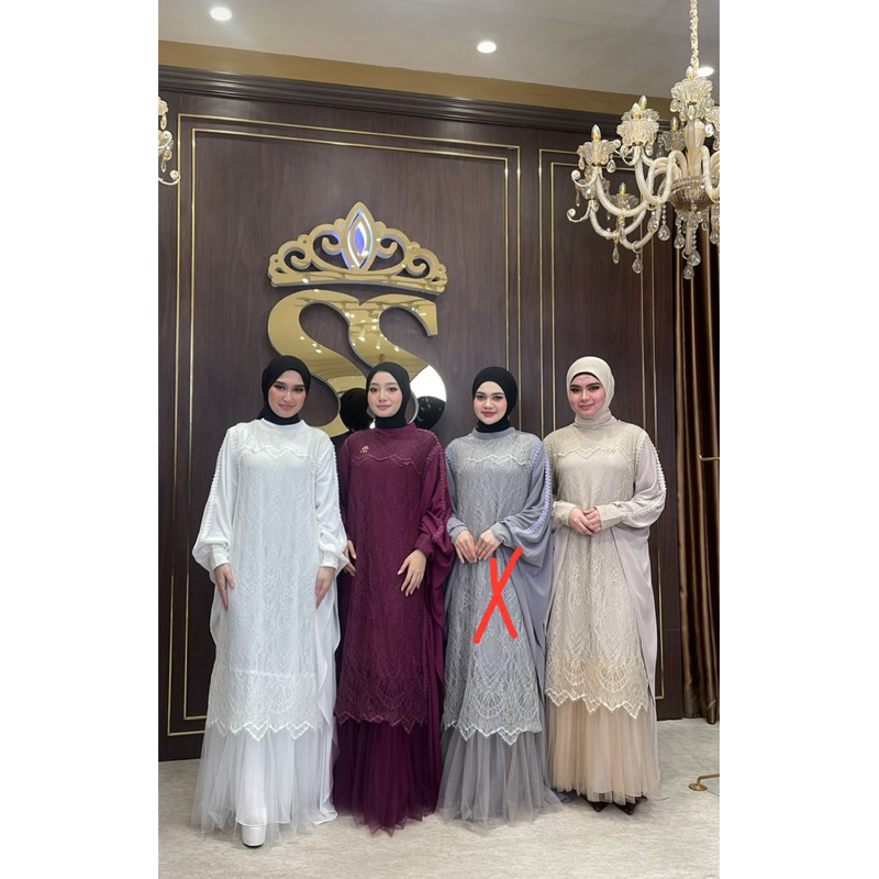 Dress renda kaftan Shellasaukia original (no hijab)