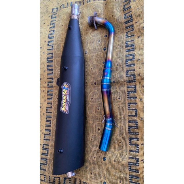 knalpot tsukigi supra 110 & supra 125  leher blue