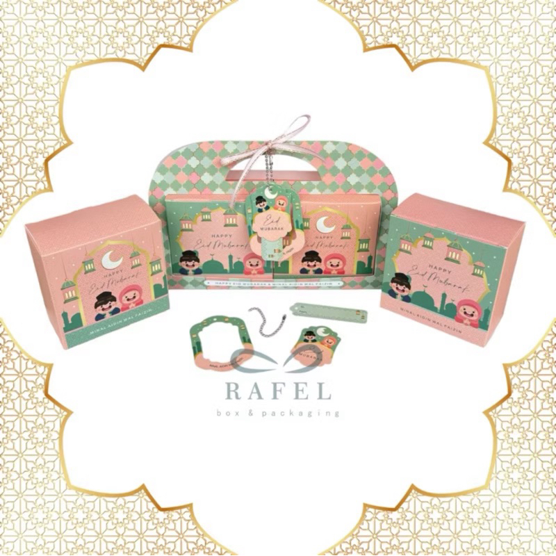 

kotak hampers lebaran idul fitri isi 2 toples 250gr box hampers lebaran