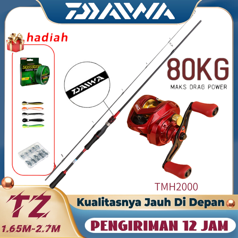 DAIWA BC Reel 1 Set, Reel BC Gulungan Pancing, Joran Pancing Casting, Reel Pancing Baru
