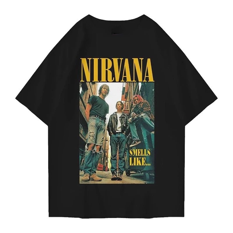 KAOS BAND NIRVANA nirvana t-shirt logo nirvana