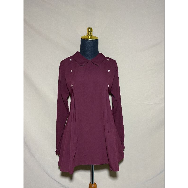 Atasan wanita blouse, bahan wolfis forzaleta, adem nyaman