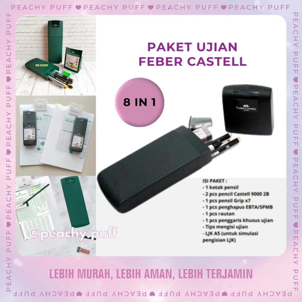

Paket Ujian FABER CASTELL Alat Tulis ISI 8+1 | New Product Paket Ujian Faber Castell Set (Off-15)