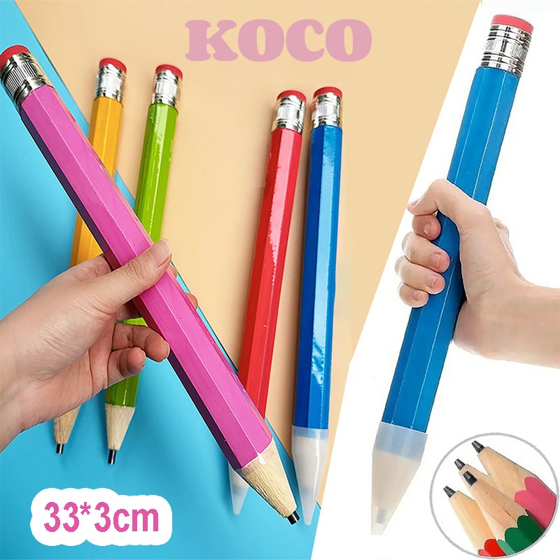 

KOCO 33 CM Pensil Jumbo Besar Mainan Pencil Pensil Jumbo Hiasan Photo Kado Alat Tulis Anak-anak