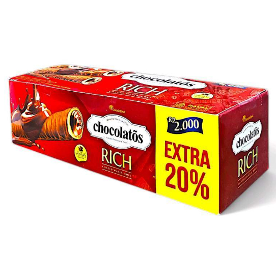 

Chocolatos Rich Wafer Roll 12x19gr