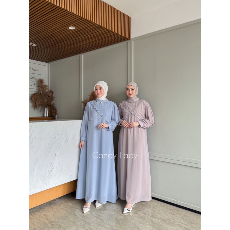 CANDY LADY Armena Beads Luxury Maxi / Gamis Wanita Terbaru / Gamis Lebaran 2025