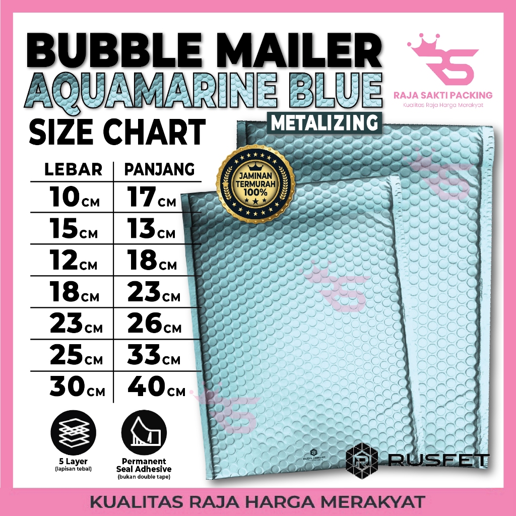 

Amplop Bubble Aquamarine Blue Grosir Bubble Mailer Murah Security Bag Rusfet Amplop Bubble Light Blue Metalic Satuan Termurah