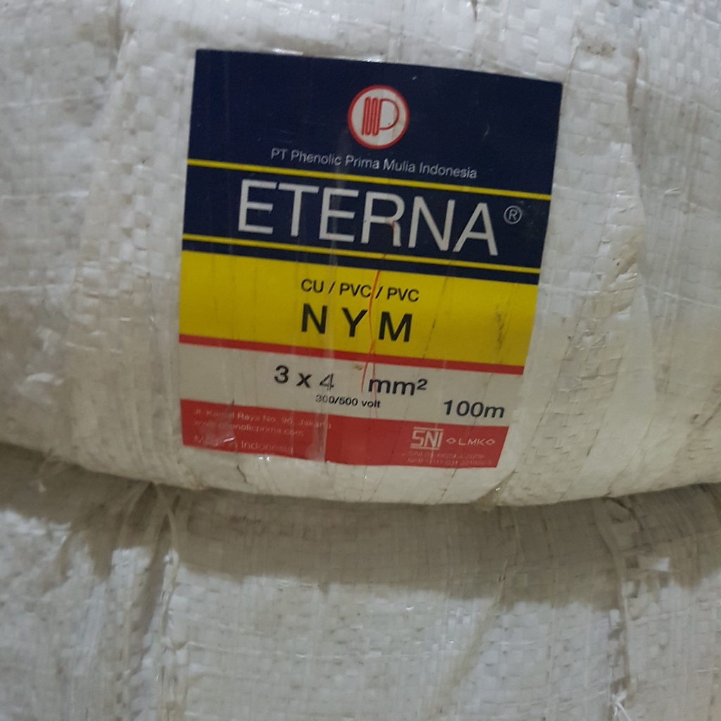 Eterna Kabel Listrik NYM 3 x 4 mm² Rol 100 Meter