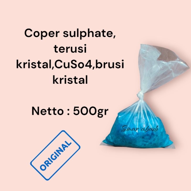 COPER SULPHATE/TERUSI KRISTAL/CuSo4/BRUSI KRISTAL @500gr