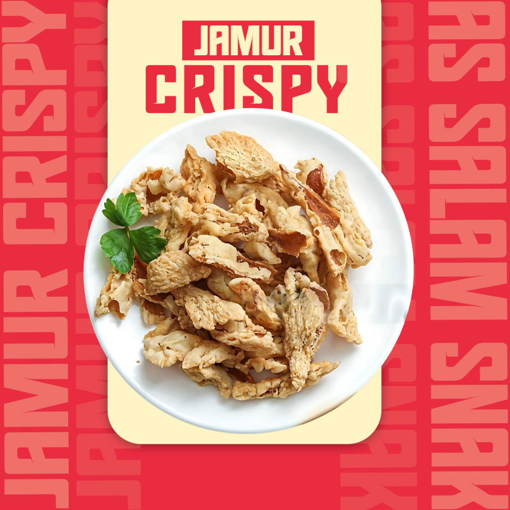

Snack Keripik Jamur Crispy Camilan Pedas Gurih Renyah