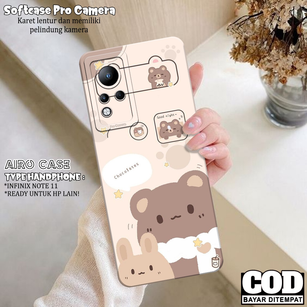 Case INFINIX NOTE 11 - Fashion Case KARTUN - Softcase INFINIX NOTE 11 - Case Pro Camera - Casing INF