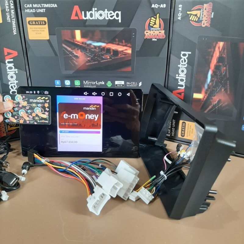 HEAD UNIT ANDROID GRANMAX AUDIOTEQ NFC RAM 2/64 GB ANDROID GRAN MAX ANDROID 9 INCH INCELL BLACK SCRE