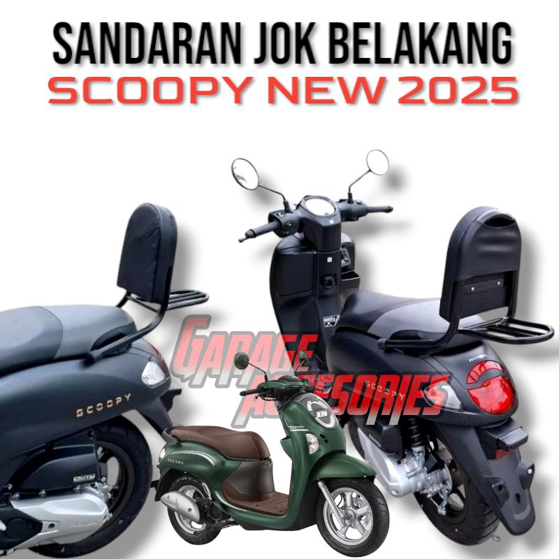 Sandaran jok belakang motor Scoopy 2025 jok sandaran belakang Scoopy terbaru 2025