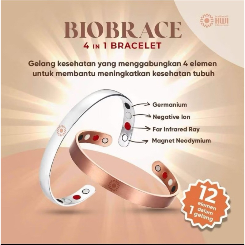 BIOBRACE GELANG KESEHATAN HWI/GELANG TERAPI KESEHATAN/GELANG ANTI RADIASI/GELANG KESEHATAN HWI/GELAN