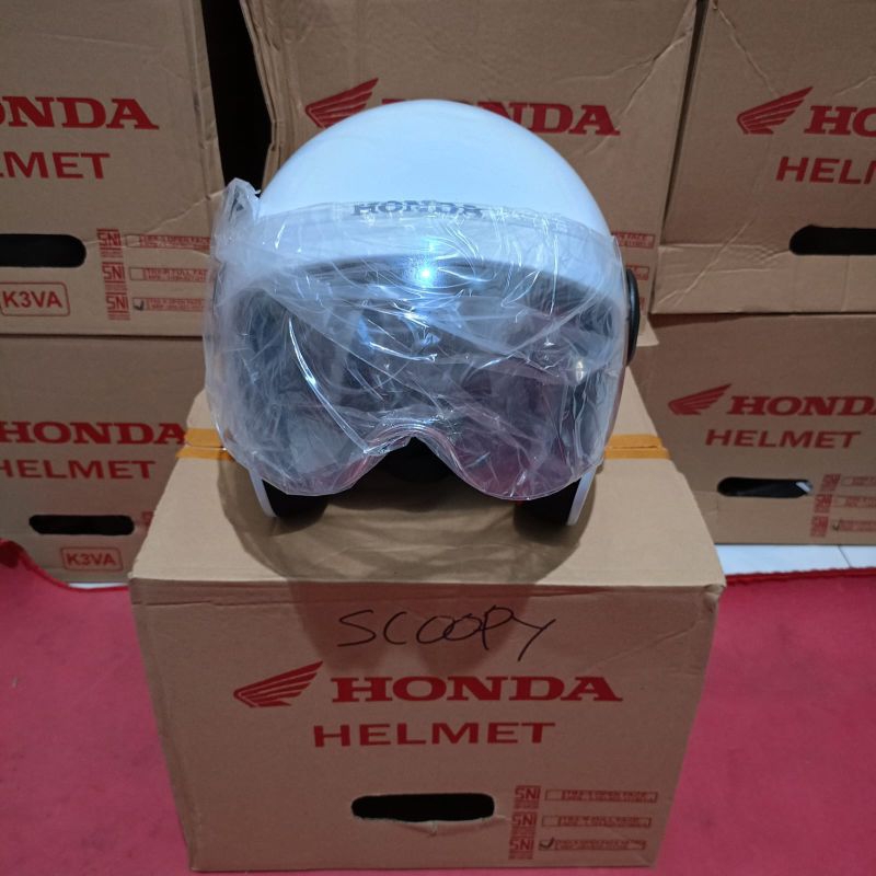 Helm Honda Scoopy PUTIH & HITAM new Ori Honda AHM