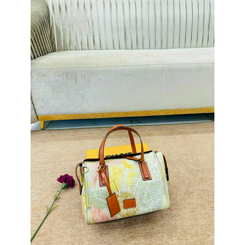 Tas selempang wanita kulit papirut garut size M motif ecoprint