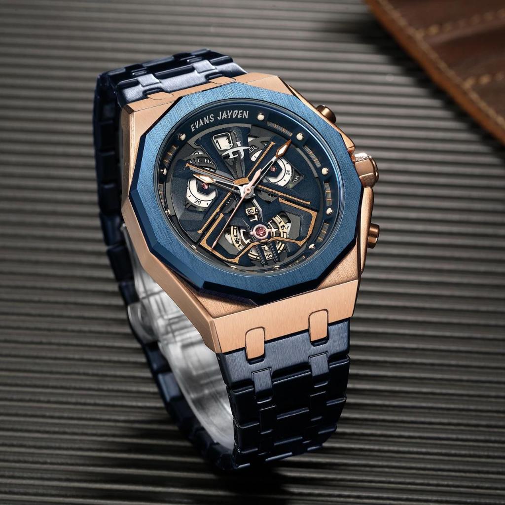 Big Sale  Jam Tangan Pria Evans Jayden 9545 Stainless Stell Kaca Sapphire Water Resistant 5ATM