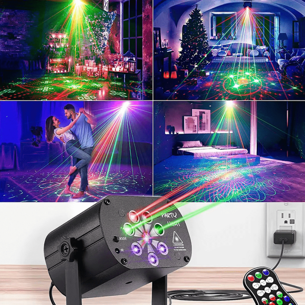 PROMO Youe Lampu Disco Laser DJ Remote Control Lighting Lampu Panggung Lampu Disco Laser Ikut Suara