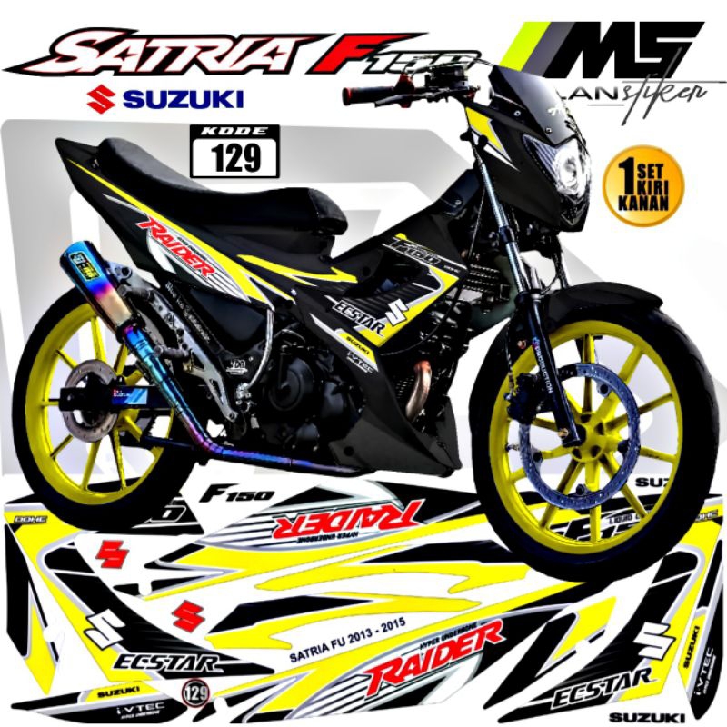 Decal Sticker Striping Variasi Satria Fu Facelift Raider R 150 Suzuki Satria Fu 150 Facelift 2013-20