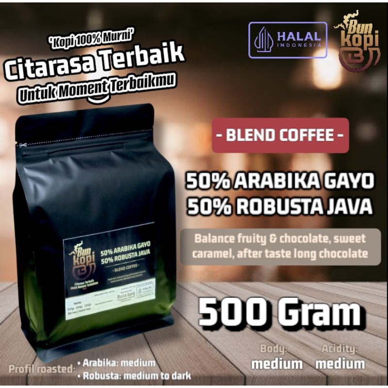 

KOPI BLEND COFFEE 50% arabika gayo 50% robusta java 500gr