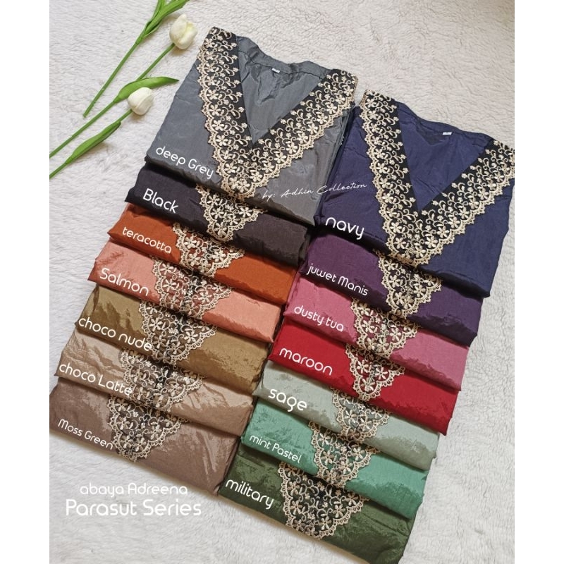 (COD) Mukena Abaya Sholat traveling parasut murah berkualitas terbaru parasit andreena  by Adhin col
