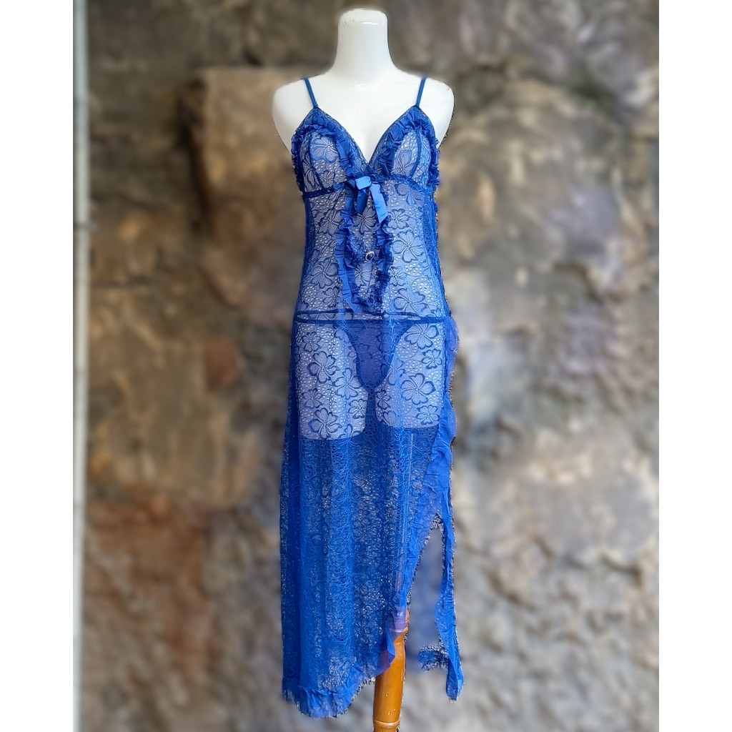 Sexy Lingerie Longdress Gaun Panjang Transparan LSP32068