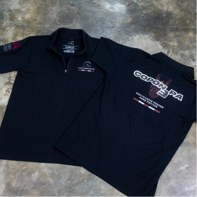 Coponepa polo shirt black CVC PIQUE