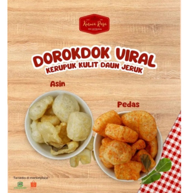

DOROKDOK BANTAL 250 gr / DOROKDOK VIRAL / KERUPUK KULIT KOTAK / KURNIA RASA