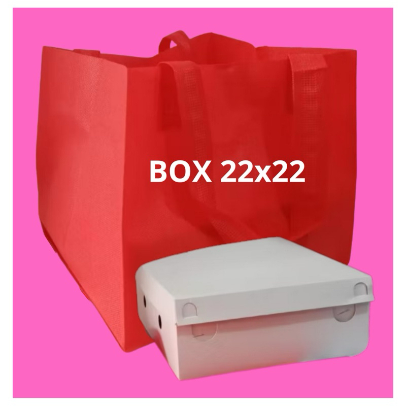 

Goodie Bag Kotak Kue/Nasi 22x22 Tas Spunbond Kotak Kue/Nasi