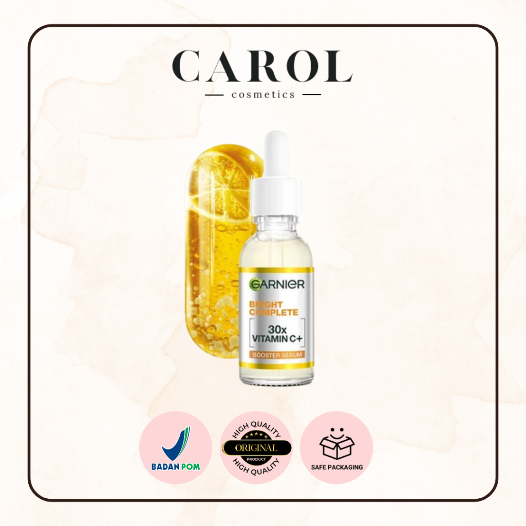 Garnier Bright Complete Vitamin C 30x Booster Serum Skin Care (Mencerahkan Noda Hitam & Menyamarkan 