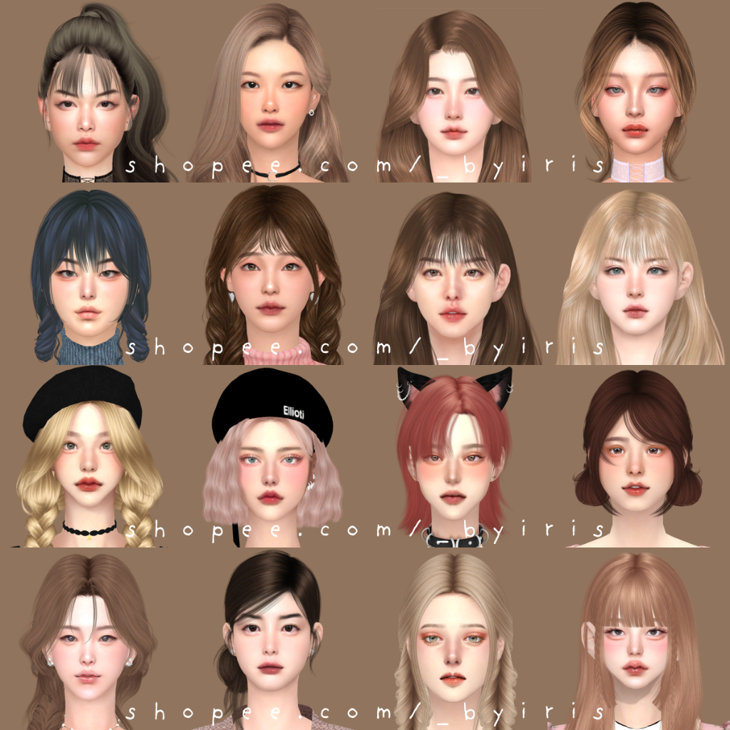 THE SIMS 4 CUSTOM CONTENT KOREAN FEMALE CHARACTER PART 1 + CC