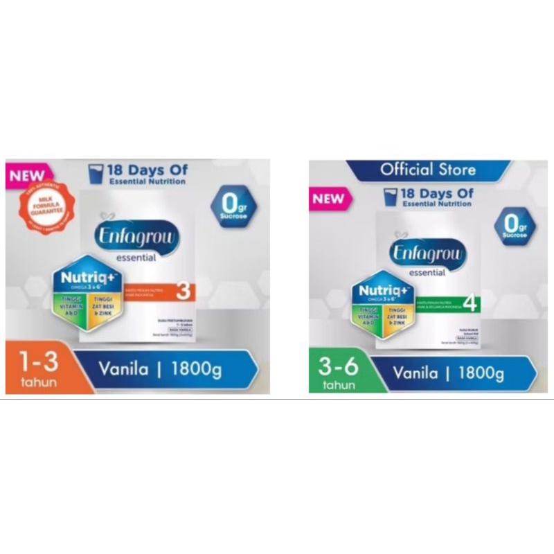 Enfagrow Essential 3 & 4 Vanila Rasa Vanila 1800 1800 gr 1800 gram