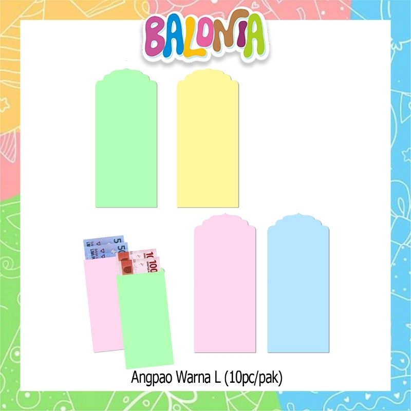 

Murah!! (1Pak Isi 10pcs) Amplop Warna Uk L, amplop serbaguna, amplop polos, amplop undangan, angpao