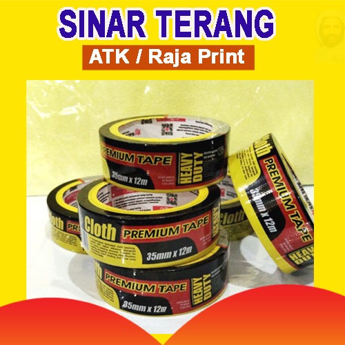 

SATUAN ( 1 PCS ) Lakban Kain Hitam Jilid Nachi 1.5 Inchi 35mm x 12m