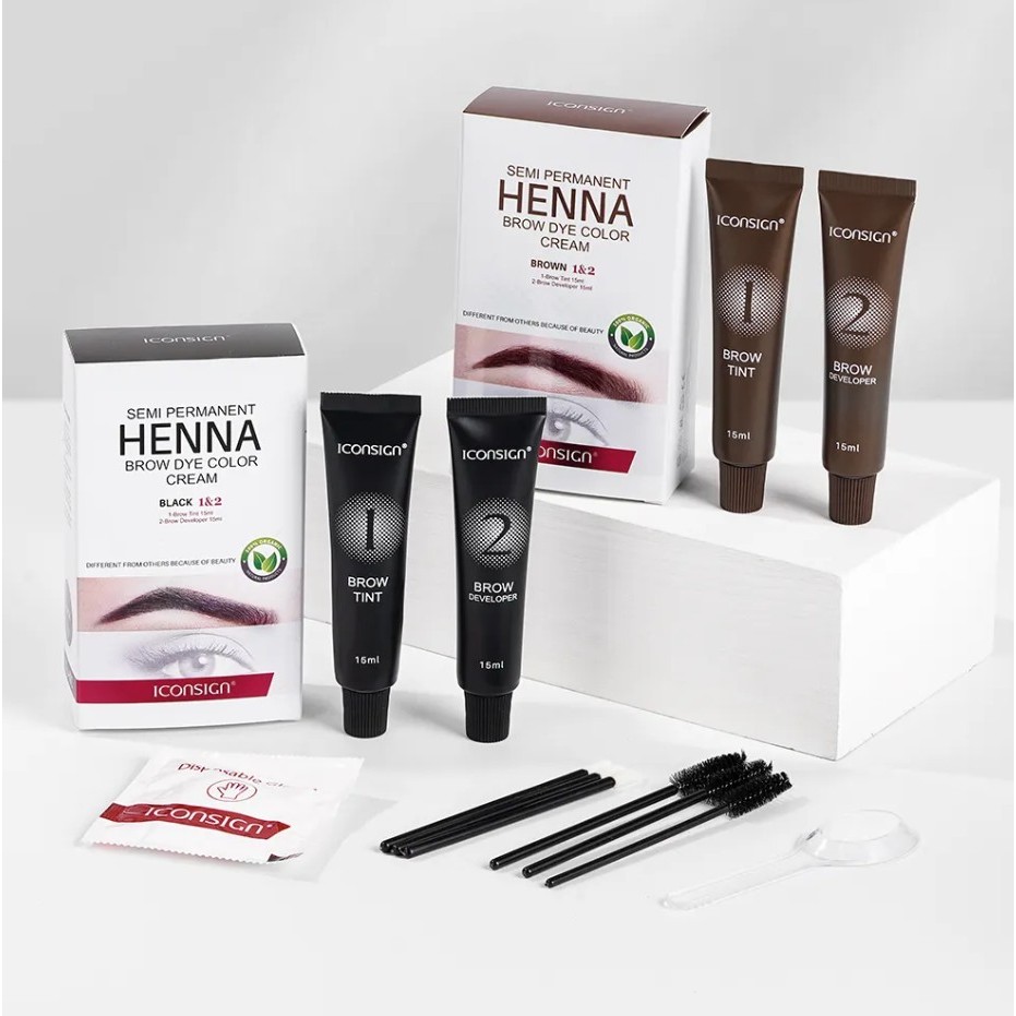 ICSN Henna Brow Color Cream – Pewarna Alis Tahan Lama & Natural