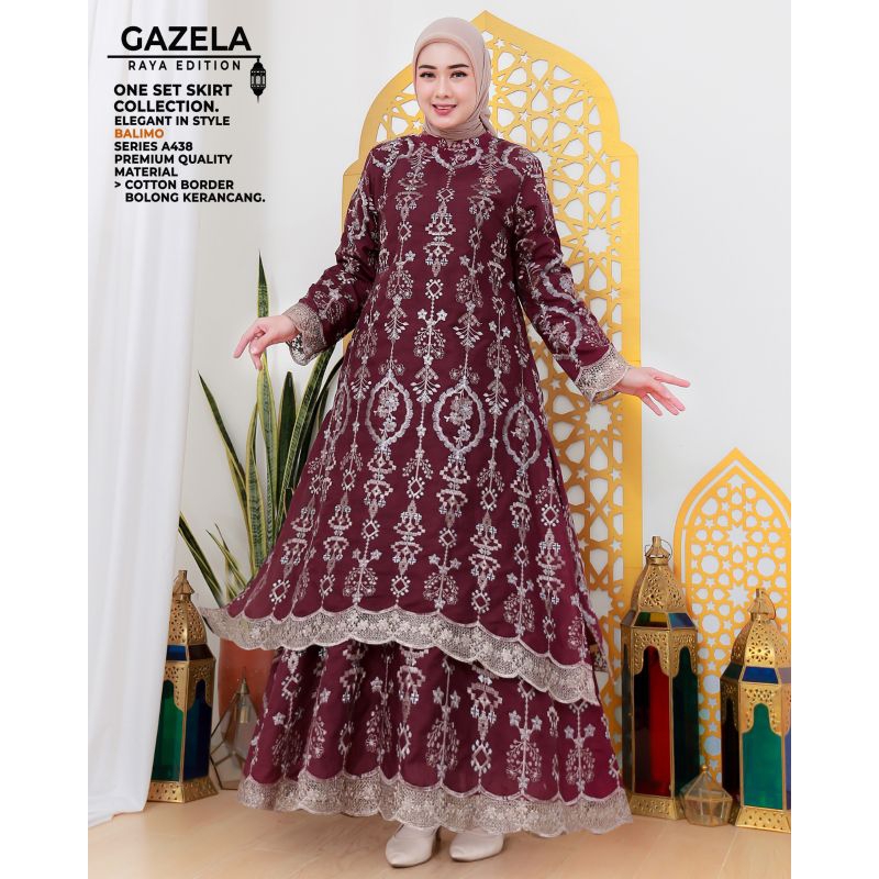 Balimo One Set Rok kerancang | Setelan TunikRok | Oneset Rok Ramadhan Series | One Set Rok Lebaran |