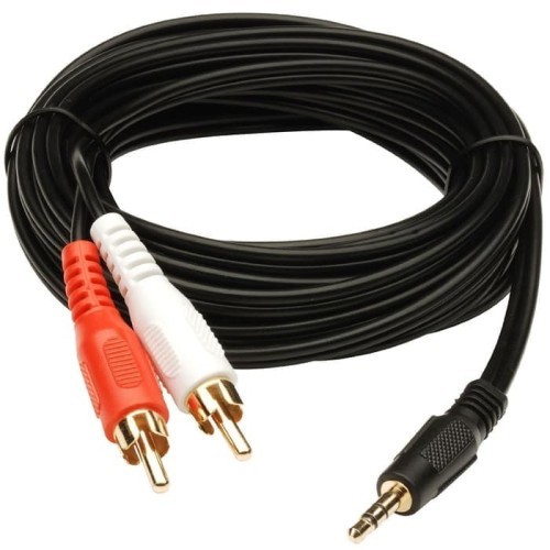 Kabel RCA 1-2 Untuk ke TV PC Laptop Hp ukuran jek jack 3.5mm
