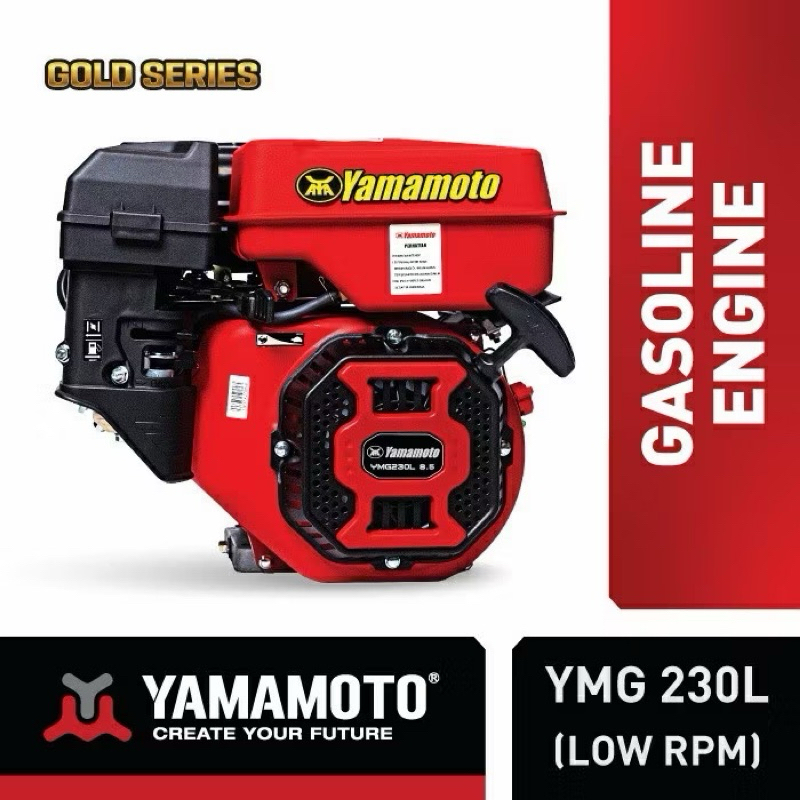 MESIN PENGGERAK YAMAMOTO 8.5HP MESIN BENSIN GOLD YMG 230 L (Low RPM) YMG230L (LAMBAT)