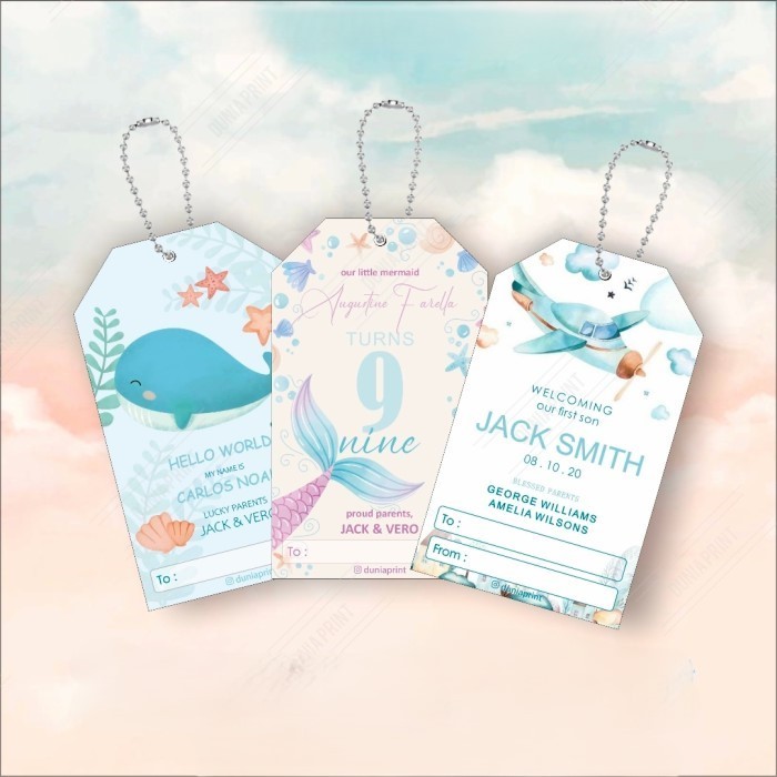 

hang Tag Label Hampers Ulang Tahun Anak Hang Tag Ulang Tahun Anak Custom & Free Desain uk. 3,5x7