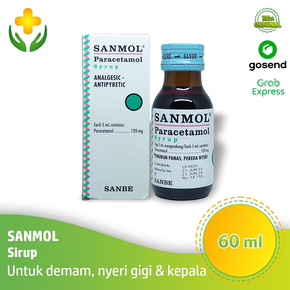 Sanmol Sirup 60 ml Obat Demam Anak Sakit Gigi Anak Sakit Kepala Anak