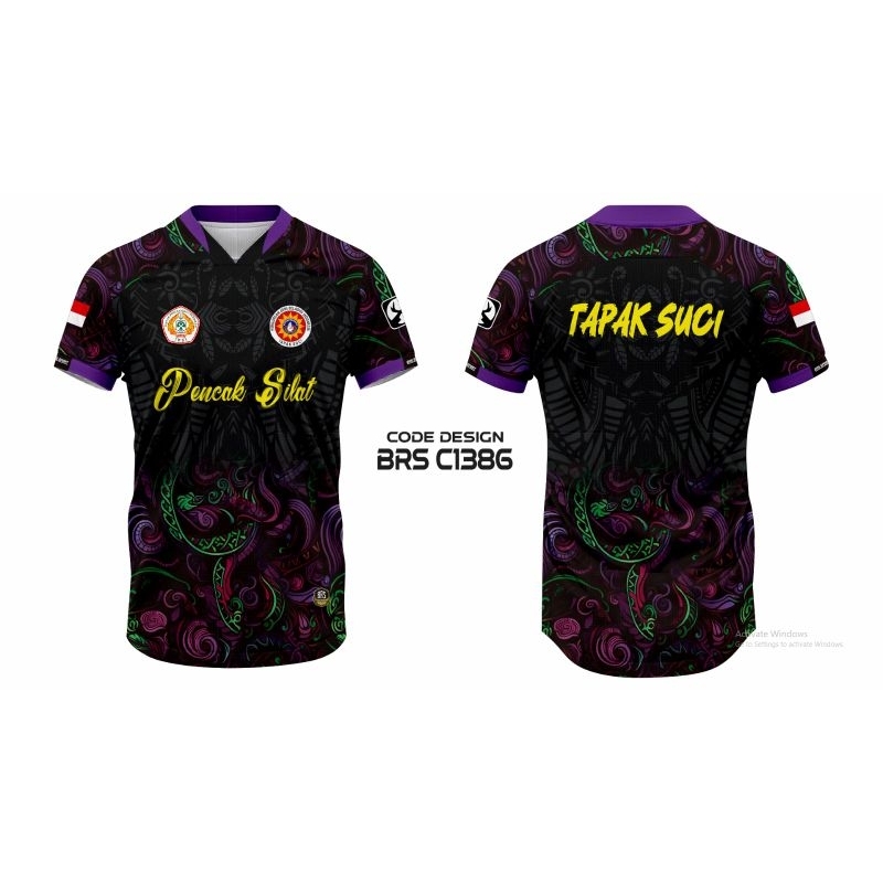 Kaos Jersey pencak silat Tapak Suci (TS) Motif Mural/Batik bahan Dry-Fit Premium dengan kualitas ter