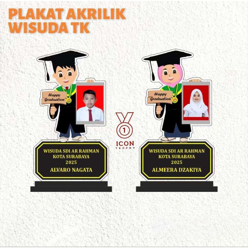 Plakat Akrilik Custom Foto - FREE DESIGN - Plakat Wisuda Foto