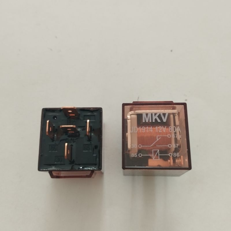 Relay 5 Kaki 12V Pemutus 80A