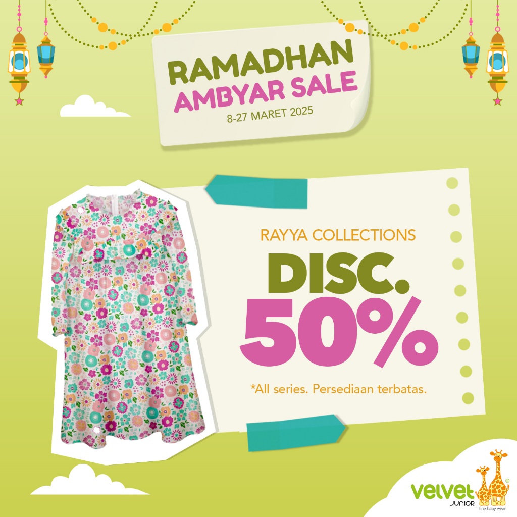 Velvet Junior Baju Anak Rayya Collection Dress Resleting -  Allya Dress