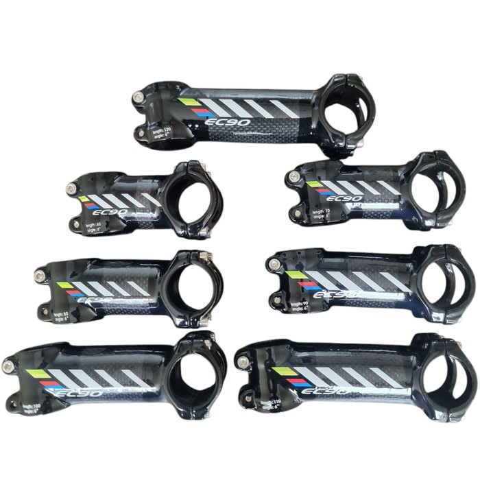EC90 Stem Alloy Carbon 31.8mm 6 Derajat Stem Stang Handlebar Sepeda MTB Roadbike
